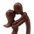 Wood sculpture, 'I Missed You' - Artisan Handcrafted Wood Sculpture