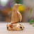 Wood statuette, 'Bachelor Penguin' - Hibiscus Wood Statuette with Penguin Motif (image 2b) thumbail