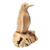 Wood statuette, 'Bachelor Penguin' - Hibiscus Wood Statuette with Penguin Motif (image 2c) thumbail