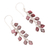 Garnet dangle earrings, 'Wine and Roses' - Artisan Crafted Garnet Earrings (image 2b) thumbail