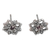 Amethyst stud earrings, 'Twin Chakra' - Hand Made Amethyst Stud Earrings with Chakra Motif (image 2c) thumbail