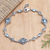 Blue topaz link bracelet, 'Blue Ice Caps' - Sterling Silver and Blue Topaz Link Bracelet from Bali (image 2) thumbail