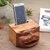 Altavoz de teléfono de madera - Altavoces para teléfono de madera tallada a mano con motivo de cerdo
