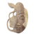Wood mask, 'Underestimated' - Hibiscus Wood Mask with Leaf Motif thumbail