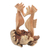 Holzstatuette - Statuette aus Hibiskusholz mit Seepferdchenmotiv