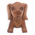 Wood statuette, 'Restful Dog' - Handmade Suar Wood Statuette with Dog Motif