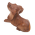 Wood statuette, 'Restful Dog' - Handmade Suar Wood Statuette with Dog Motif