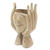 Wood statuette, 'Keep Me Close' - Hand Carved Hibiscus Wood Statuette (image 2b) thumbail