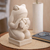 Statuette aus Sandstein - Handgefertigte Sandsteinstatuette mit Froschmotiv