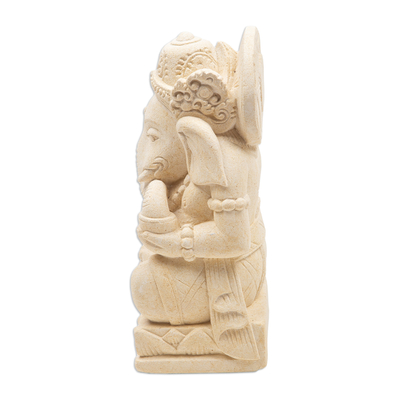 Statuette aus Sandstein - Kunsthandwerklich gefertigte Ganesha-Statuette aus Sandstein