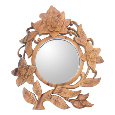 Espejo Bali - Espejo decorativo en madera – Diamantina & la Perla