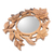 Wood wall mirror, 'Morning Blossom' - Handcrafted Floral Wood Wall Mirror from Bali