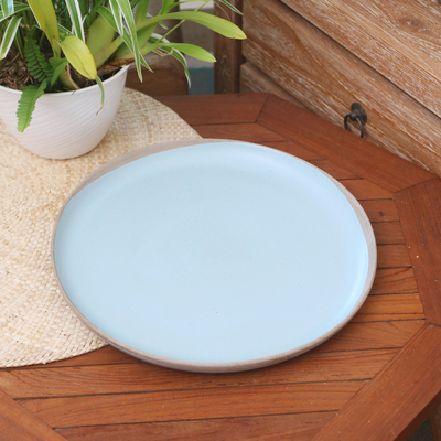 Keramikplatte - Von Hand gefertigte runde Keramikplatte