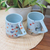 Tazas de cerámica, (par) - Tazas de cerámica multicolor de Java