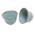Ceramic dessert bowls, 'Blue Bell' (pair) - Dessert Bowls Handmade in Java (Pair)