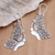 Sterling silver dangle earrings, 'Soaring High' - Sterling Silver Dangle Earrings with Butterfly Motif (image 2) thumbail
