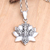 Sterling silver pendant necklace, 'Lotus Flow' - Sterling Silver Pendant Necklace with Lotus Motif (image 2) thumbail