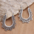 Sterling silver hoop earrings, 'Nice to Meet You' - Handmade Sterling Silver Hoop Earrings from Bali (image 2) thumbail