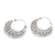 Sterling silver hoop earrings, 'Sway with Me' - Artisan Crafted Sterling Silver Hoop Earrings (image 2b) thumbail