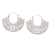 Sterling silver hoop earrings, 'Flower Country' - Sterling Silver Hoop Earrings with Floral Motif thumbail