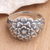 Sterling silver domed ring, 'Bloom of Youth' - Sterling Silver Domed Ring with Floral Motif (image 2) thumbail