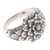 Sterling silver domed ring, 'Bloom of Youth' - Sterling Silver Domed Ring with Floral Motif (image 2b) thumbail