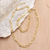 Gold-plated chain necklace, 'Shimmering Soul' - 18k Gold-Plated Sterling Silver Chain Necklace from Bali thumbail