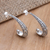 Sterling silver half-hoop earrings, 'Heavenly Harmony' - Balinese Style Half-Hoop Earrings