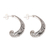Sterling silver half-hoop earrings, 'Heavenly Harmony' - Balinese Style Half-Hoop Earrings