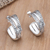 Sterling silver half-hoop earrings, 'Island Beauty' - Artisan Crafted Sterling Silver Earrings
