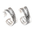 Sterling silver half-hoop earrings, 'Island Beauty' - Artisan Crafted Sterling Silver Earrings
