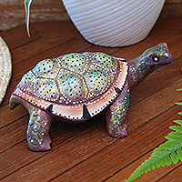 Featured review for Wood statuette, Rainbow Turtle