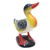 Wood statuette, 'Lucky Duck' - Hand-Painted Crocodile Wood Duck Statuette