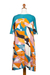 Rayon shift dress, 'Sunrise Vibes' - Colorful Woven Rayon Dress from Bali