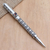 Sterling silver and garnet ballpoint pen, 'Silver Sound Waves' - Handmade Sterling Ballpoint Pen with Garnet