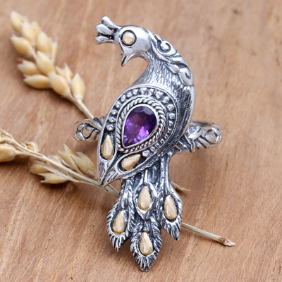 Buy Peacock Ring With Oxidised Plating 103300 | Kanhai Jewels