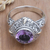 Gold-accented amethyst cocktail ring, 'Purple Crush' - Artisan Crafted Amethyst Ring (image 2b) thumbail