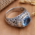 Gold-accented blue topaz cocktail ring, 'Breathtaking Blue' - Cocktail Ring with Blue Topaz (image 2) thumbail