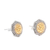 Knopfohrringe mit Goldakzenten - Ohrringe mit 18-karätigem Gold-Akzent aus Bali