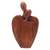 Wood statuette, 'Coupled Together' - Romantic Suar Wood Statuette from Bali thumbail