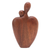 Wood statuette, 'Coupled Together' - Romantic Suar Wood Statuette from Bali (image 2c) thumbail