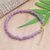 Quartz beaded bracelet, 'Purple and Gold' - Artisan Crafted Bracelet with Purple Quartz (image 2) thumbail