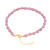Quartz beaded bracelet, 'Purple and Gold' - Artisan Crafted Bracelet with Purple Quartz thumbail