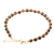 Beaded tiger's eye bracelet, 'Brown and Gold' - 18k Gold-Accented Tiger's Eye Bracelet (image 2b) thumbail