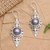 Pendientes colgantes de perlas mabe cultivadas - Pendientes de perlas cultivadas azules