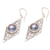 Pendientes colgantes de perlas mabe cultivadas - Pendientes de perlas cultivadas azules