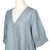 Linen tunic dress, 'Bright Sunday' - Balinese Blue Linen Tunic Dress with V-Neckline