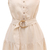 Linen tiered dress, 'Flawless' - Balinese Beige Linen Tiered Dress with Round Neck (image 2h) thumbail