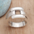 Sterling silver band ring, 'Brick Wall' - Modern Sterling Silver Band Ring (image 2) thumbail