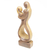 Wood statuette, 'Family Time' - Hibiscus Wood Statuette with Family Motif (image 2b) thumbail